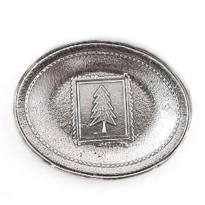 Douglas Fir Tree Pewter Oval Dish by Crosby and Taylor