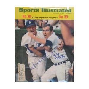  Denny McLain & Al Kaline autographed Sports Illustrated 