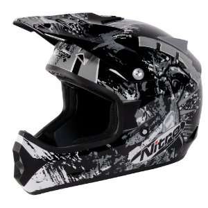  Nitro Extreme MX Black/Silver Large Off Road Helmet 