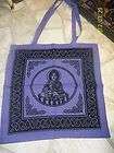 BUDDHA BUDDHISM BUDA PURPLE BLACK BOOK SHOPPING GROCERY BAG BGS TOTE 