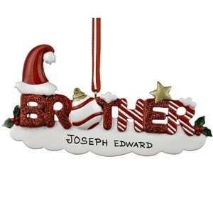  Personalized Brother Letters Christmas Ornament