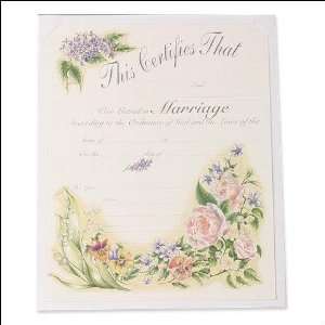  Floral Marriage Certificate