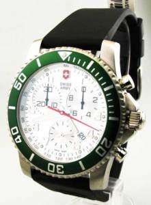 Swiss Army 241085 Mens Rubber Chrono Date Watch New  