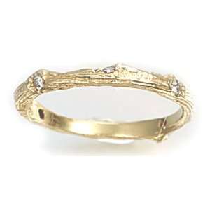   Twig Ring in 18k Yellow Gold with Diamonds Katey Brunini Jewelry