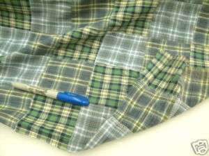 Fabric Quilting Topper Cotton Boyish Plaids 405AA  