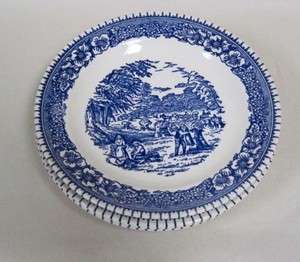 Royal China Cavalier Ironstone Currier and Ives Plates  