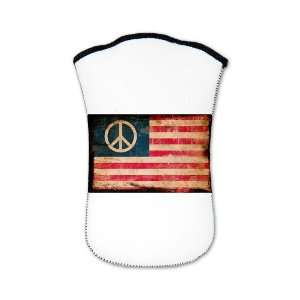   Nook Sleeve Case (2 Sided) Worn US Flag Peace Symbol 