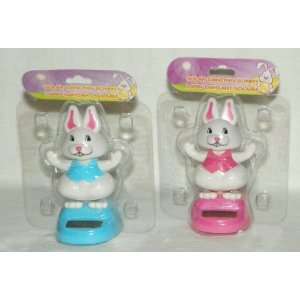  Solar Dancing BUNNY   Set of 2 (Blue & Pink)   in Bubble 