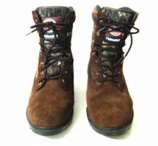 BRAHMA Thinsulate Mens Brown Suede Camo Boot 10  