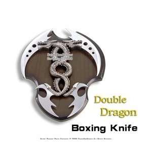   Dual Dragon Dagger Sword With Wall Mount Plaque