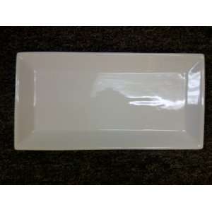 TBC HOME TRAY White Porcelain Rectangular Tray. Great for Serving 