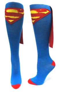 superman socks with attached cape brand new in packaging one size fits 