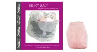BRAZA SILKY SAC DELICATES MESH LAUNDRY WASHER BAG PINK OR WHITE  