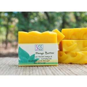  Mango Butter Handmade Soap   3 Bars 4oz/ea Beauty