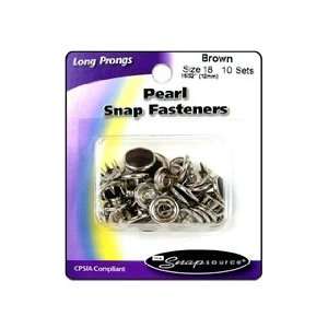  Snapsource Snap Capped Prong Ring Size 18 Pearl Brown (3 