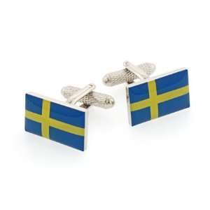  Flag of Sweden cufflinks with presentation box Jewelry