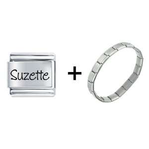  Name Suzette Italian Charm Pugster Jewelry