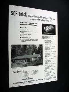 Structural Clay SCR Brick Seattle wash home 1952 Ad  