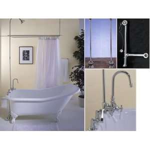  Tahoe Tub Package with Deck Mount Shower Surround/3 Ball 