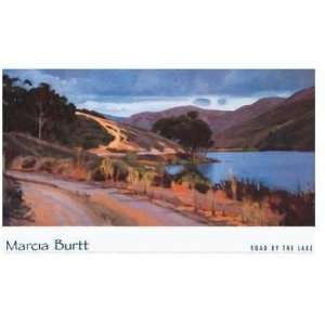  Marcia Burtt   Road By The Lake Size 23x38 Poster Print 