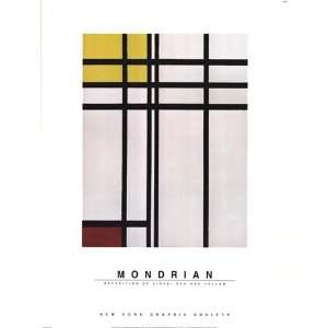    Red and Yellow   Poster by Piet Mondrian (24 x 32)