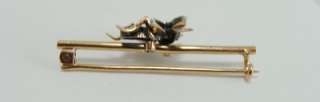 Antique Victorian 18k Gold with Diamonds Insect Pin  
