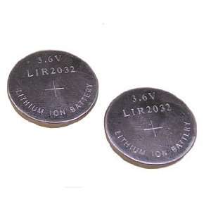  Li Ion Rechargeable 2032 Button Cells, 2 Pcs LR2032, 3.6V 