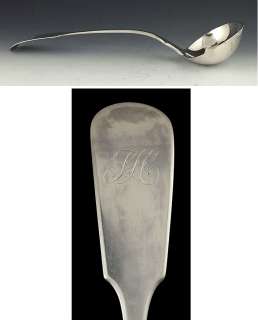   18285 1830 American Coin Silver Punch Ladle by R & W Wilson  