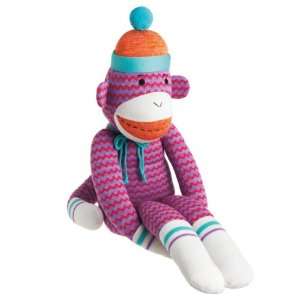   Cuddly Plush Sock Monkey Stuffed Animal 