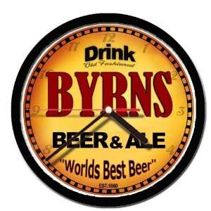  BYRNS beer and ale cerveza wall clock 