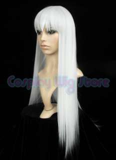 Rozen Maiden SUIGINTOU Long White Cosplay Layered Wig  