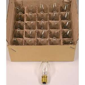 Box of 25 Light Bulbs  C7   Clear   7 Watt   Candelabra Base  Great 