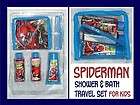 SPIDERMAN   5 PIECE SHOWER AND BATH TRAVEL SET   FOR KIDS   NEW