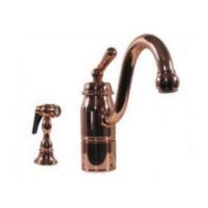   Handle Faucet W/ Solid Brass Side Spray 3 3165 SPR CACO Antique Copper