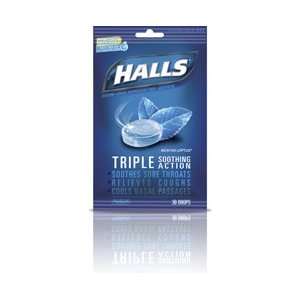  HALLS COUGH DROP MENTHO LYPTUS TRIPLE SOOTHING ACTION 30 