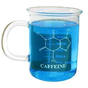 Caffeine Molecule Beaker Mug With Handle Assorted Colors Graduated 