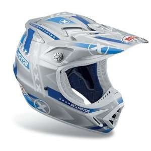  Bell Moto 8 Factory X Full Face Helmet Large  Blue 