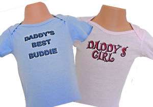 DADDYS GIRL /DADDYS BEST BUDDIE BABY T SHIRT /TOP NEW  