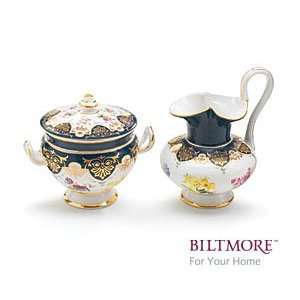  Porcelain Sugar Bowl and Creamer Set Designed From Biltmore House 