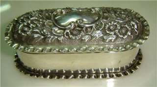ANTIQUE STUNNING ENGLAND C1800S STERLING SILVER BOX  