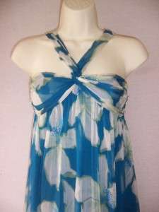 MAX STUDIO MSSP Silk Blue Cocktail Dress XS 0 2 NWT  
