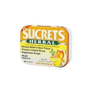 Sucrets Herbal Honey Lemon Ginseng   Relief of Sore Throat, 18 loz 