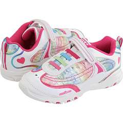 Stride Rite Glitzy Petz Starr While *Rainbow* Athletic Shoes Sizes 9 2 