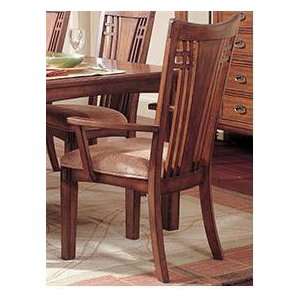  Set of 4 Mission Hills Arm Chair In Deep Chestnut Brown 