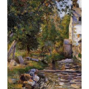   and Mill at Osny Camille Pissarro Hand Painted