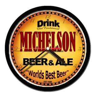  MICHELSON beer and ale cerveza wall clock 