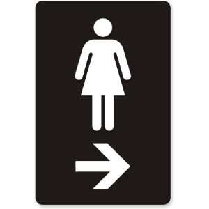  Restrooms (Women & Right Arrow Pictograms) TactileTouch 