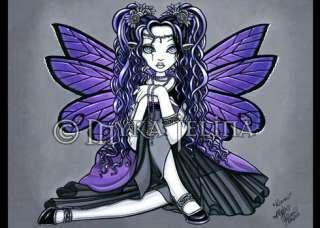 Gothic Purple Butterfly Fairy Princess OOAK ACEO Kiara  