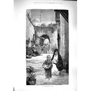  1890 Street Scene In Cairo Egyptian Family Fine Art