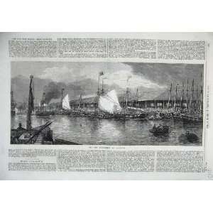   1867 New Fish Market Yarmouth Fine Art Sailing Ships